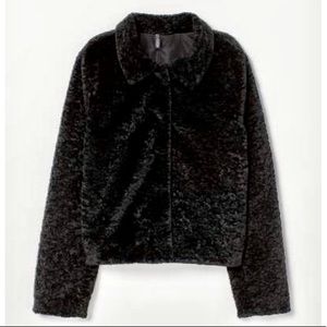 NWT H&M Faux Fur Coat M